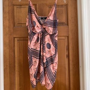 Missguided pink and blue printed dress